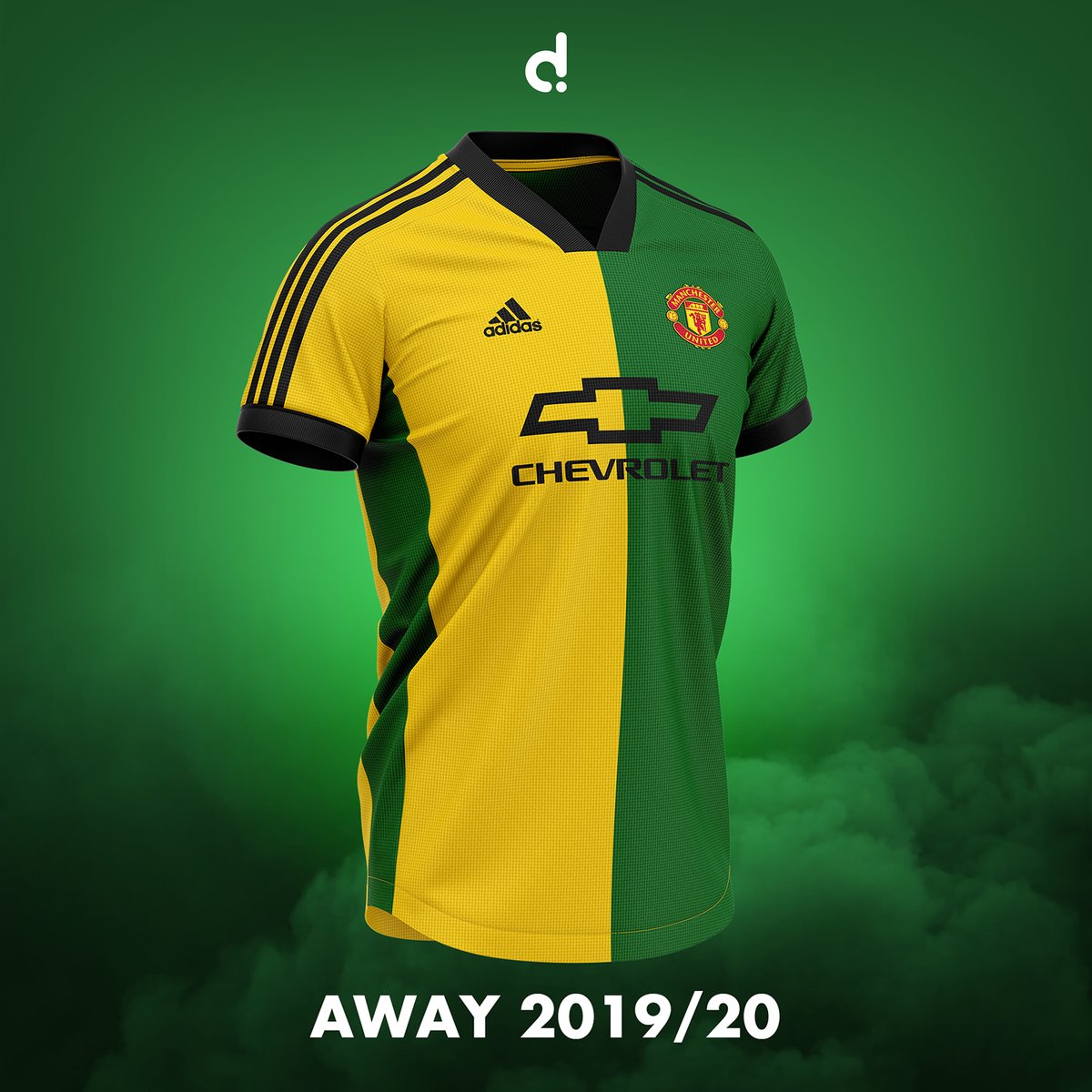 manchester united green and yellow jersey