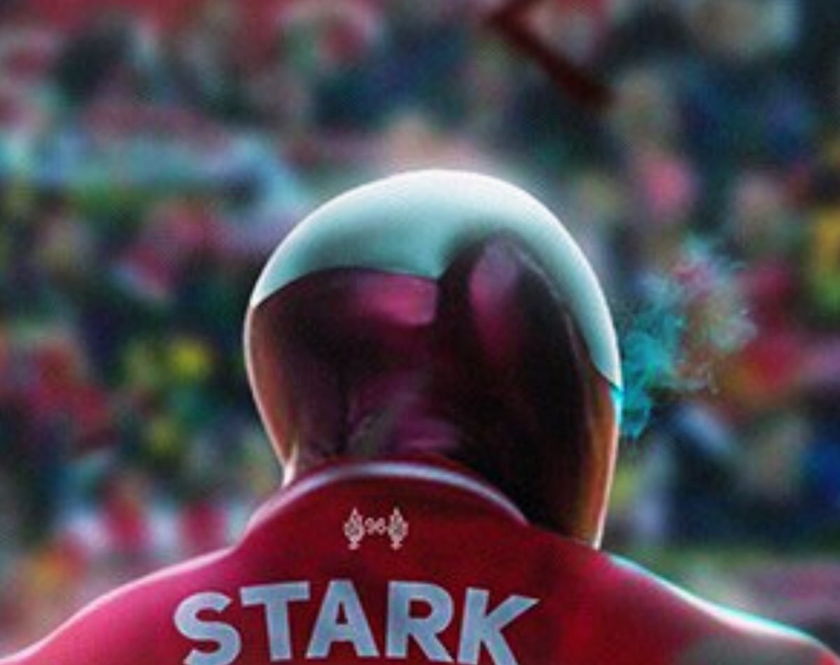 Iron Man in Liverpool shirt