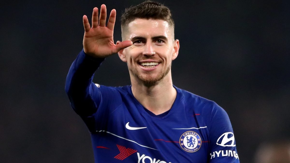 Jorginho in Chelsea home kit