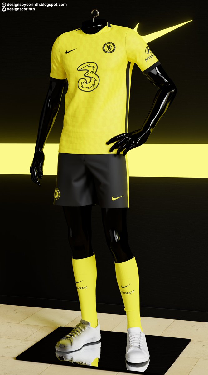 black and yellow chelsea kit