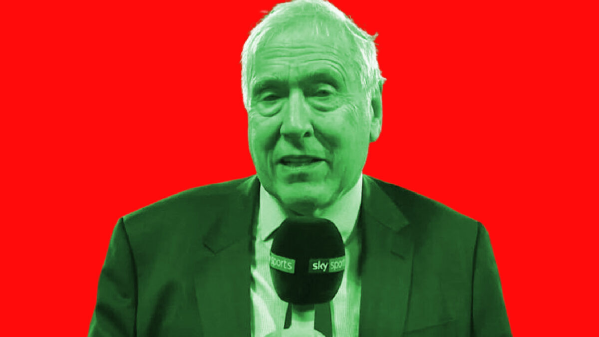 Martin Tyler analysing for Sky Sports