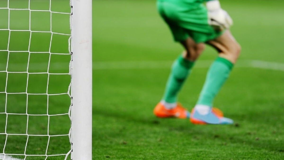 goalkeeper preparing for a penalty kick