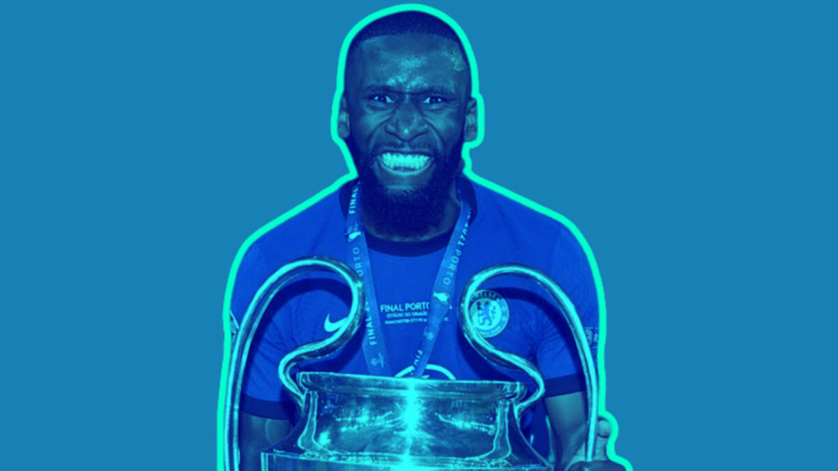 Antonio Rudiger lifts Champions League trophy