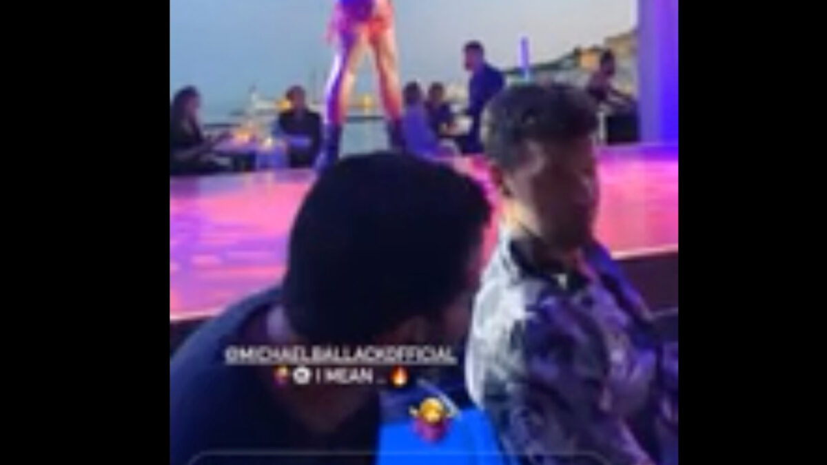 Michael Ballack ignores lingerie-clad cabaret dancers to watch CL final between Chelsea and City