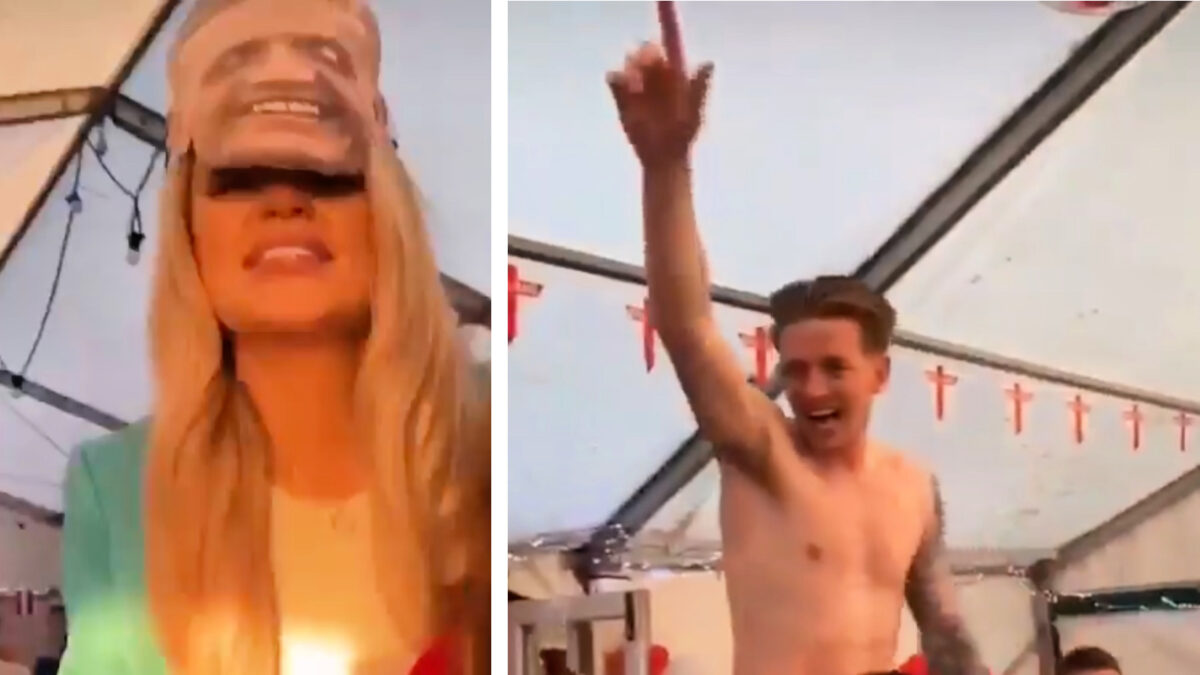 Jordan Pickford and wife Megan Davison enjoy England star's wild homecoming party