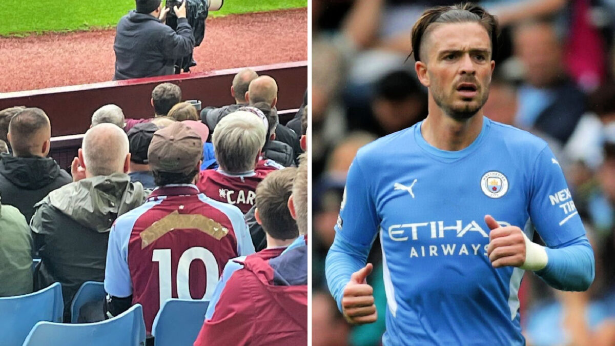 Aston Villa tapes Jack Grealish's name on the back of his kit