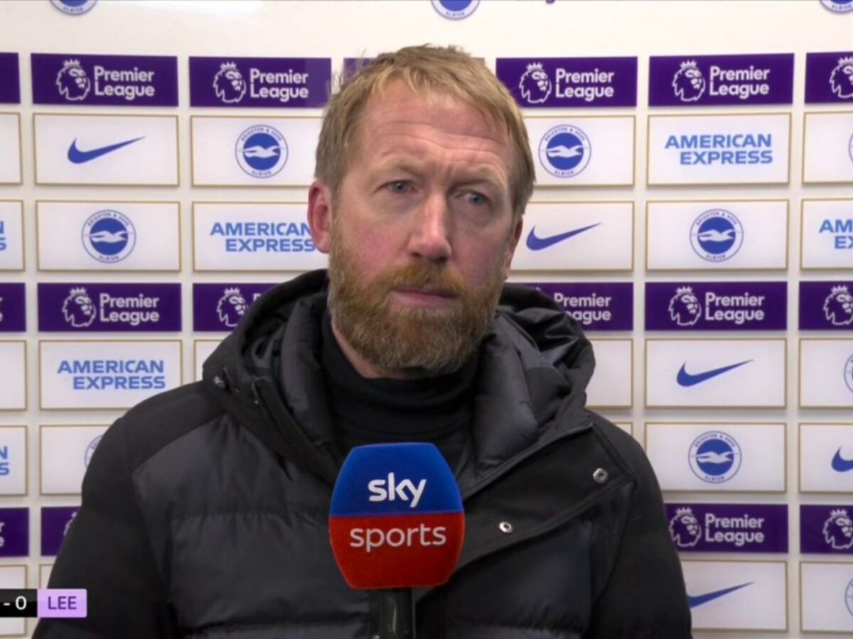 Graham Potter doing a post-match interview