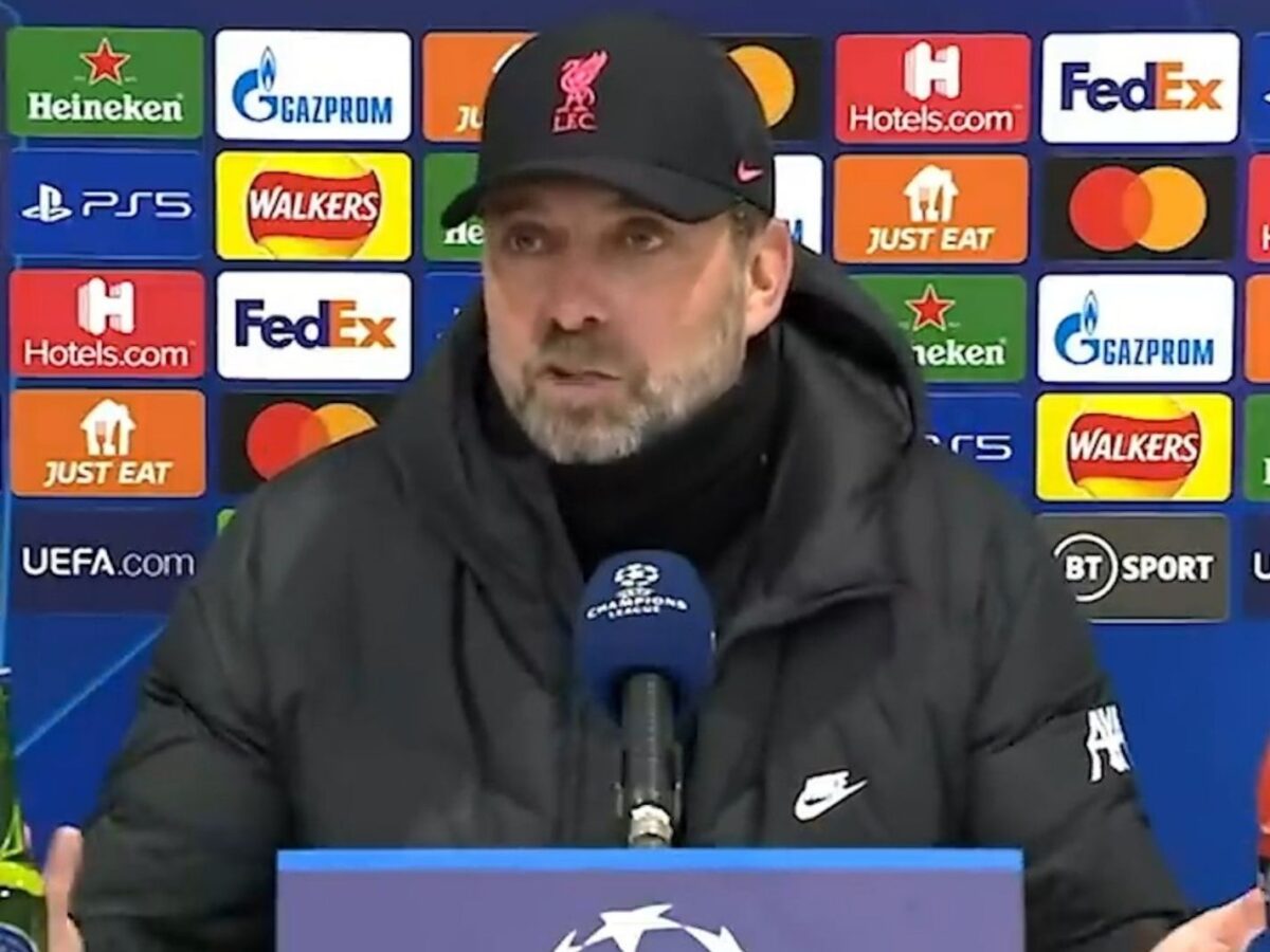 Jurgen Klopp during a presser