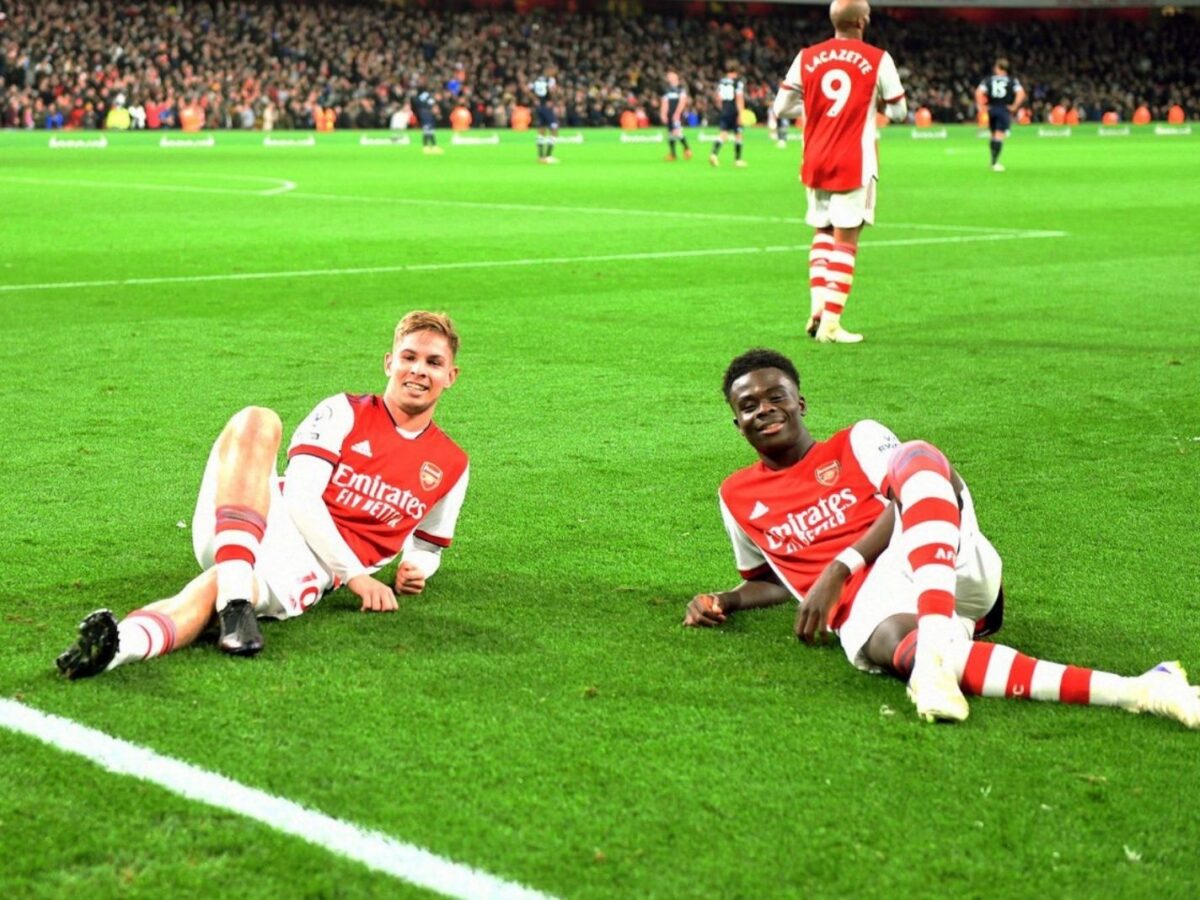 Emile Smith Rowe and Bukayo Saka