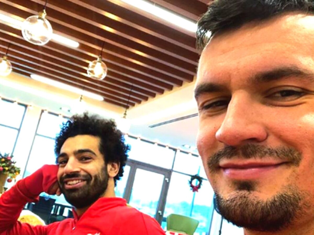 Mohamed Salah and Dejan Lovren during their Liverpool days