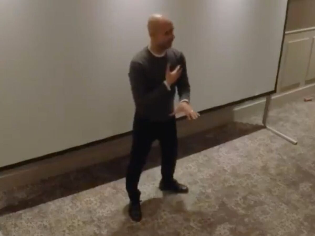 Pep Guardiola's rousing speech to Man City players after winning Premier League