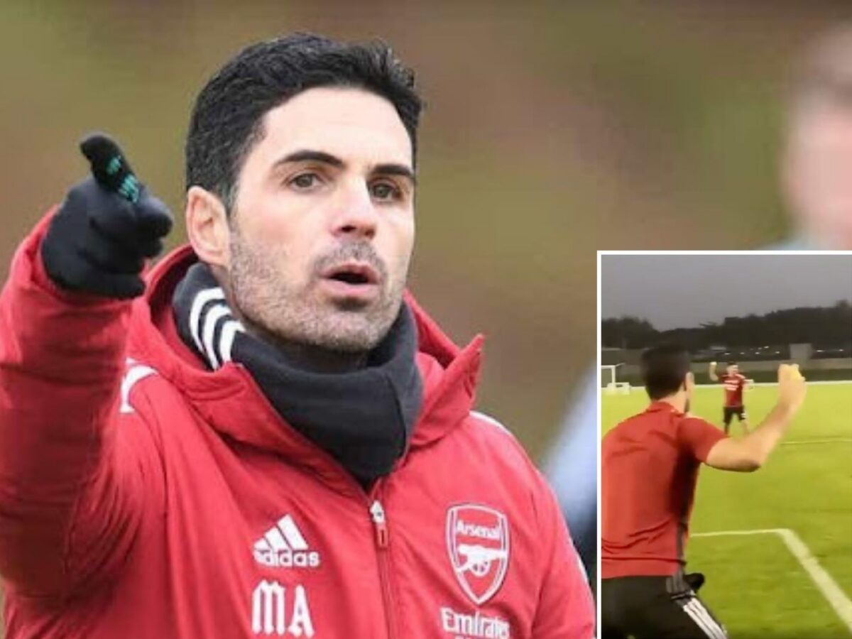 Mikel Arteta introduces tennis ball training drill