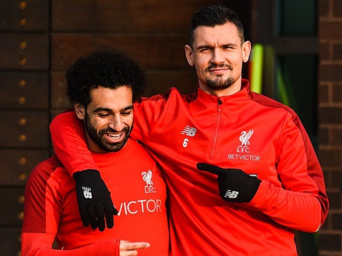 Mohamed Salah and Dejan Lovren at Liverpool