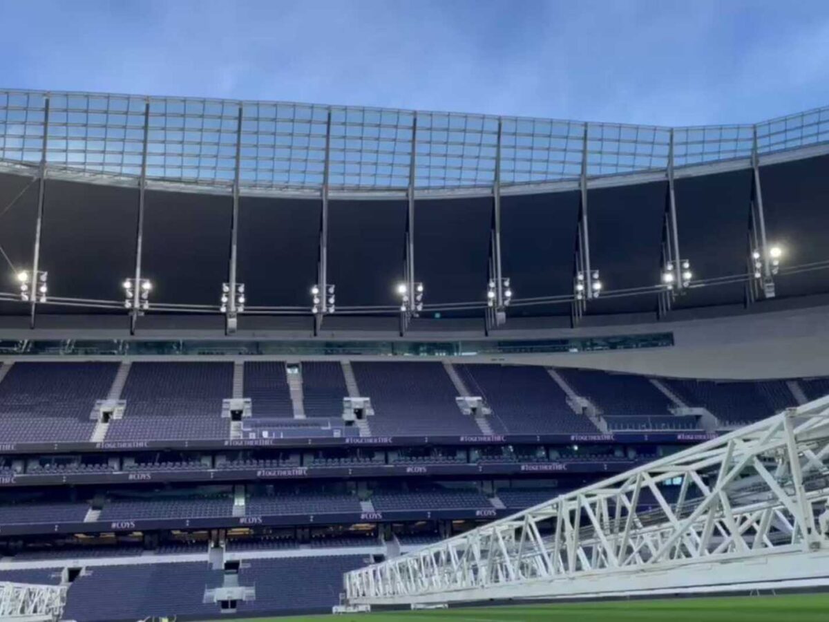 Tottenham Hotspur stadium pulsating as storm Eunice hits