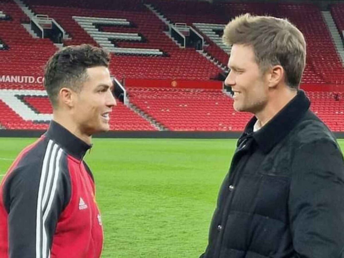 Cristiano Ronaldo and Tom Brady at Old Trafford