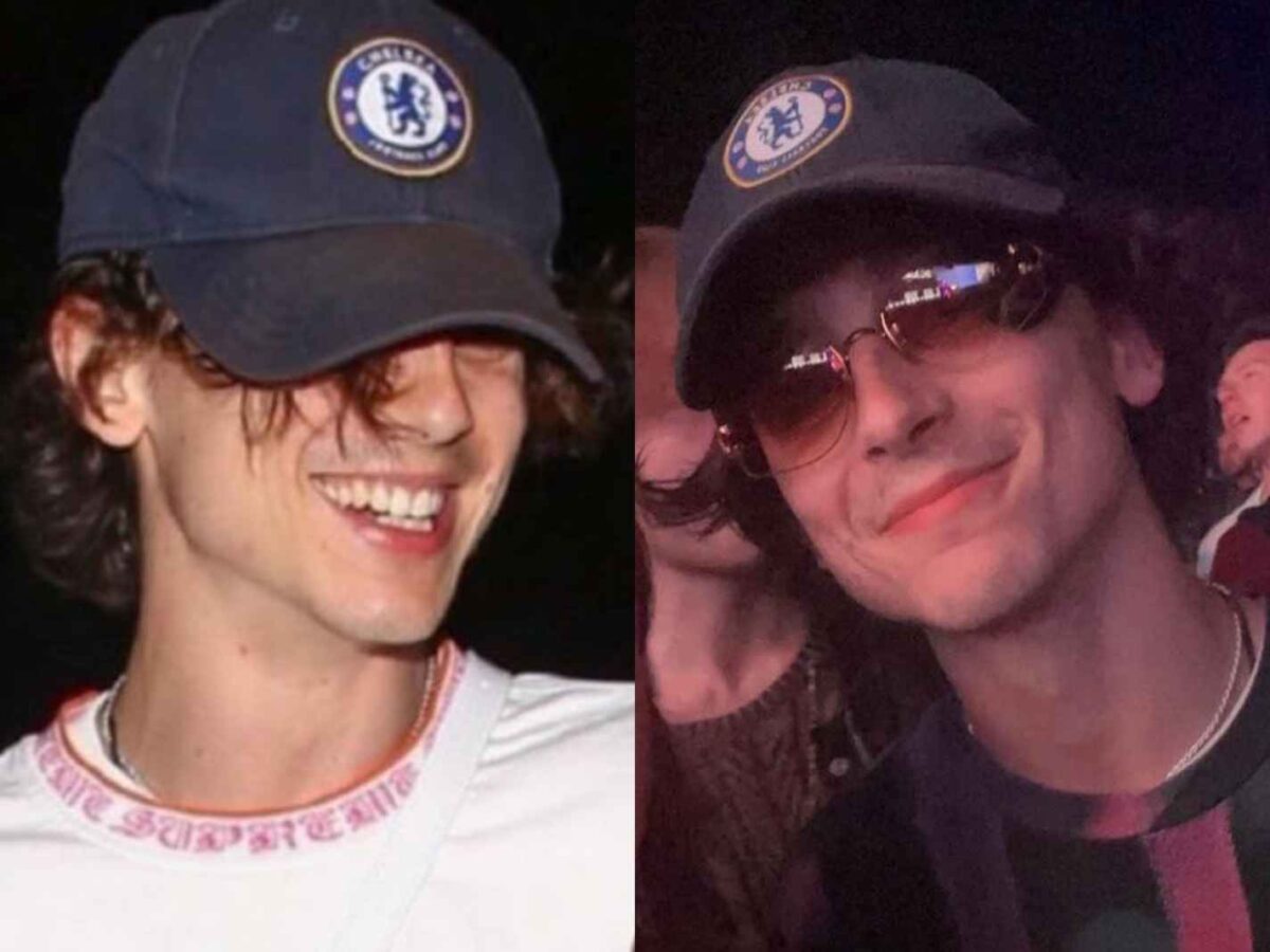 Timothee Chalamet in Chelsea cap