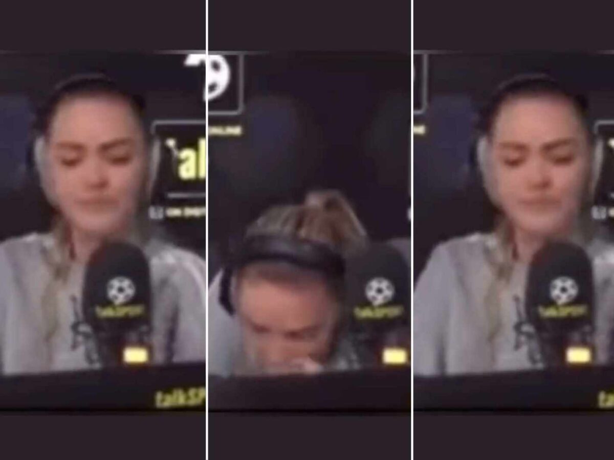 Was Laura Woods doing coke live on Talksport