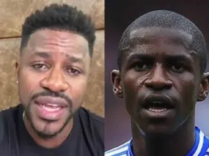 In this image - A now and then comparison photo of Ramires