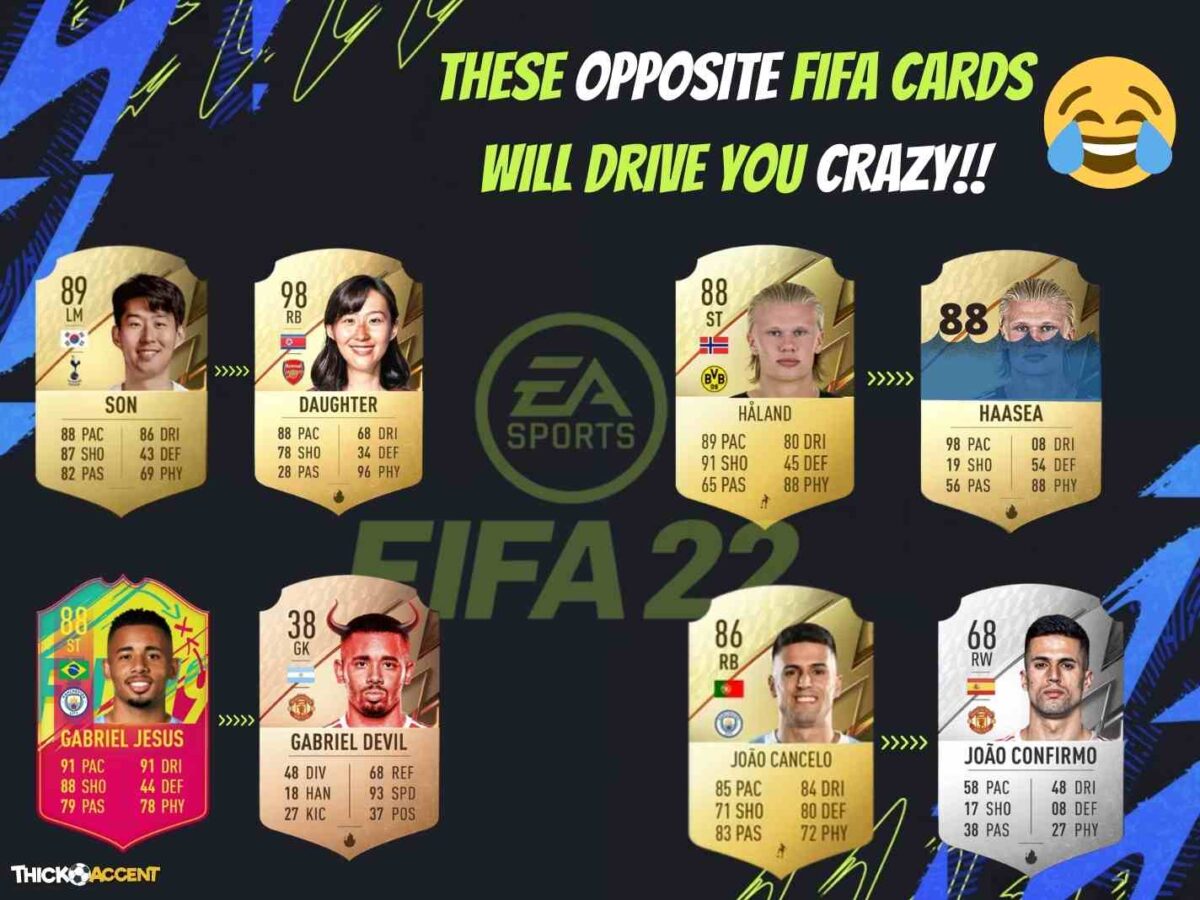 Opposite FIFA cards