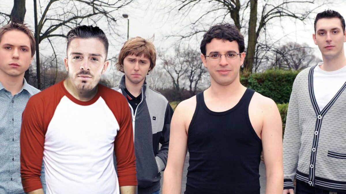 Jack Grealish's face photoshopped in an Inbetweeners photo