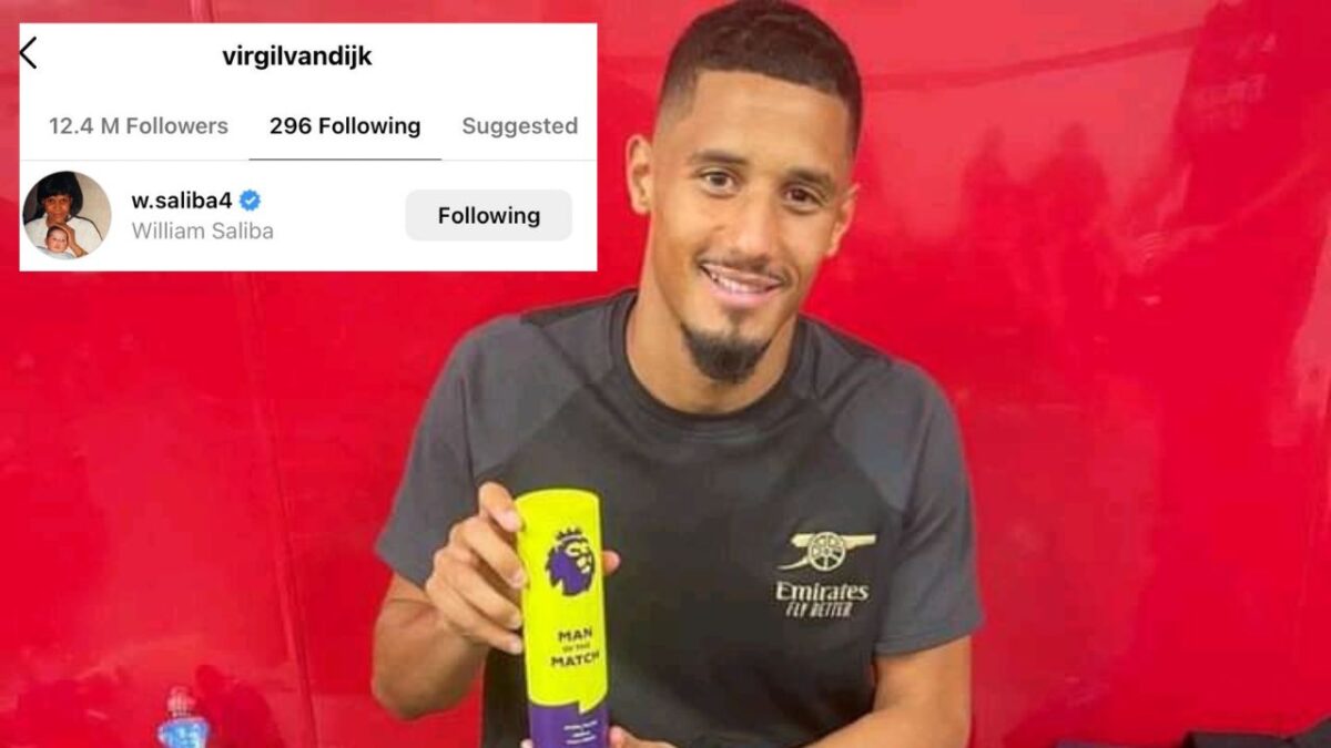 Van Dijk follows William Saliba after MOTM performance against Palace