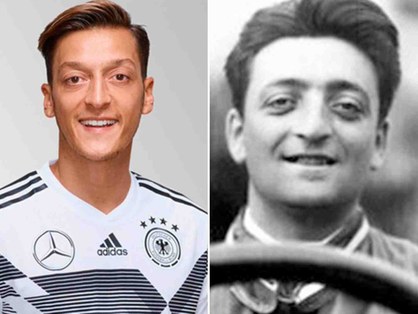 Enzo Ferrari died the same year that his look-alike, Mesut Ozil, was born.