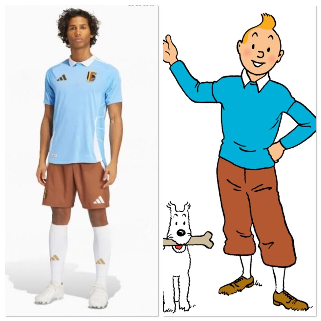 Fans Go Wild Over Tintin-Themed Belgium Away Kit for Euro 2024 ...