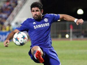 Diego Costa in Chelsea colours
