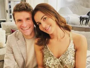 Thomas Muller and his wife Lisa